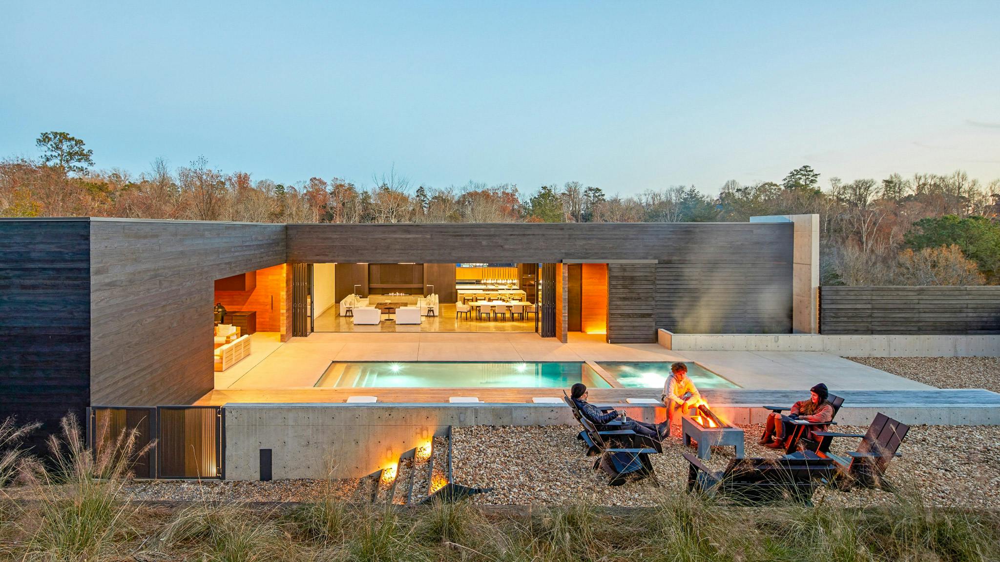 NanaWall bifold glass door in contemporary living